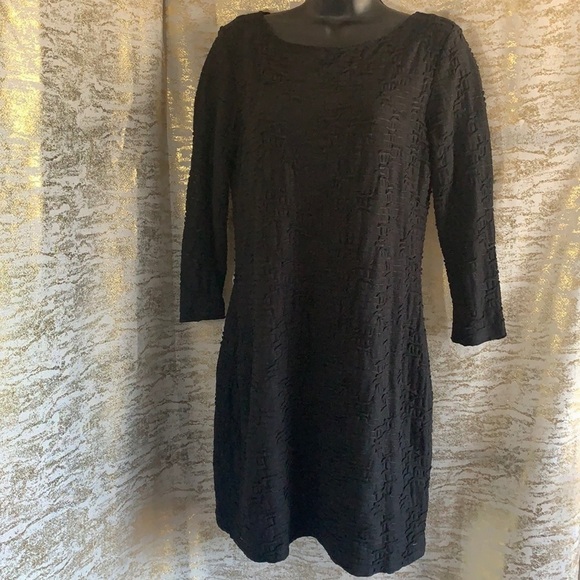 Armani Exchange Black Sheer Textured Body-cone Mini Dress Size M - Picture 5 of 13